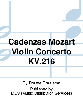 Book cover for Cadenzas Mozart Violin Concerto KV.216