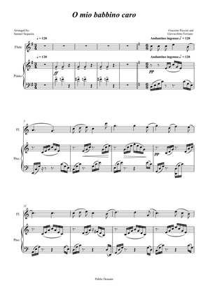 O mio babbino caro - for Flute and Piano accompaniment - orchestral play along