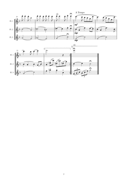 La Vie En Rose, arranged for Flute Trio image number null
