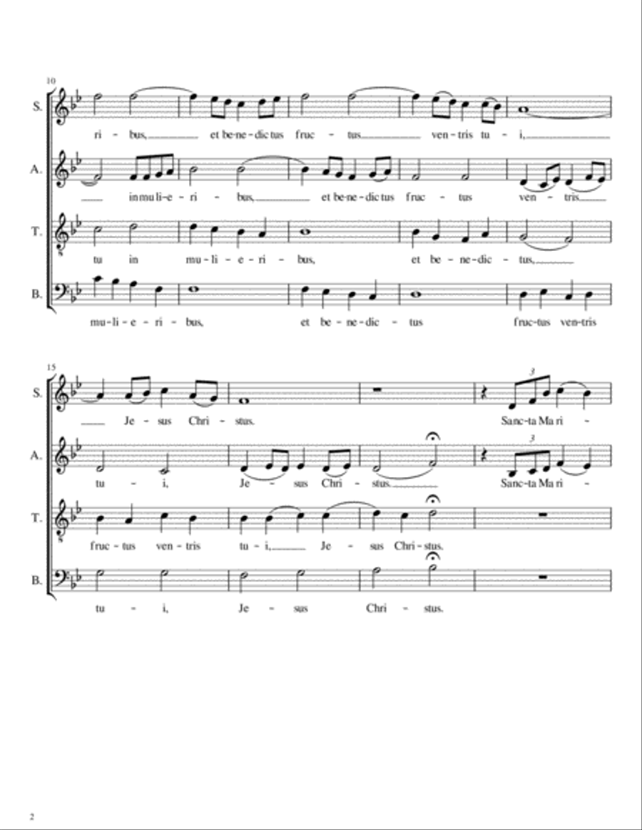 Ave Maria 4-Part scores gallery preview page 2