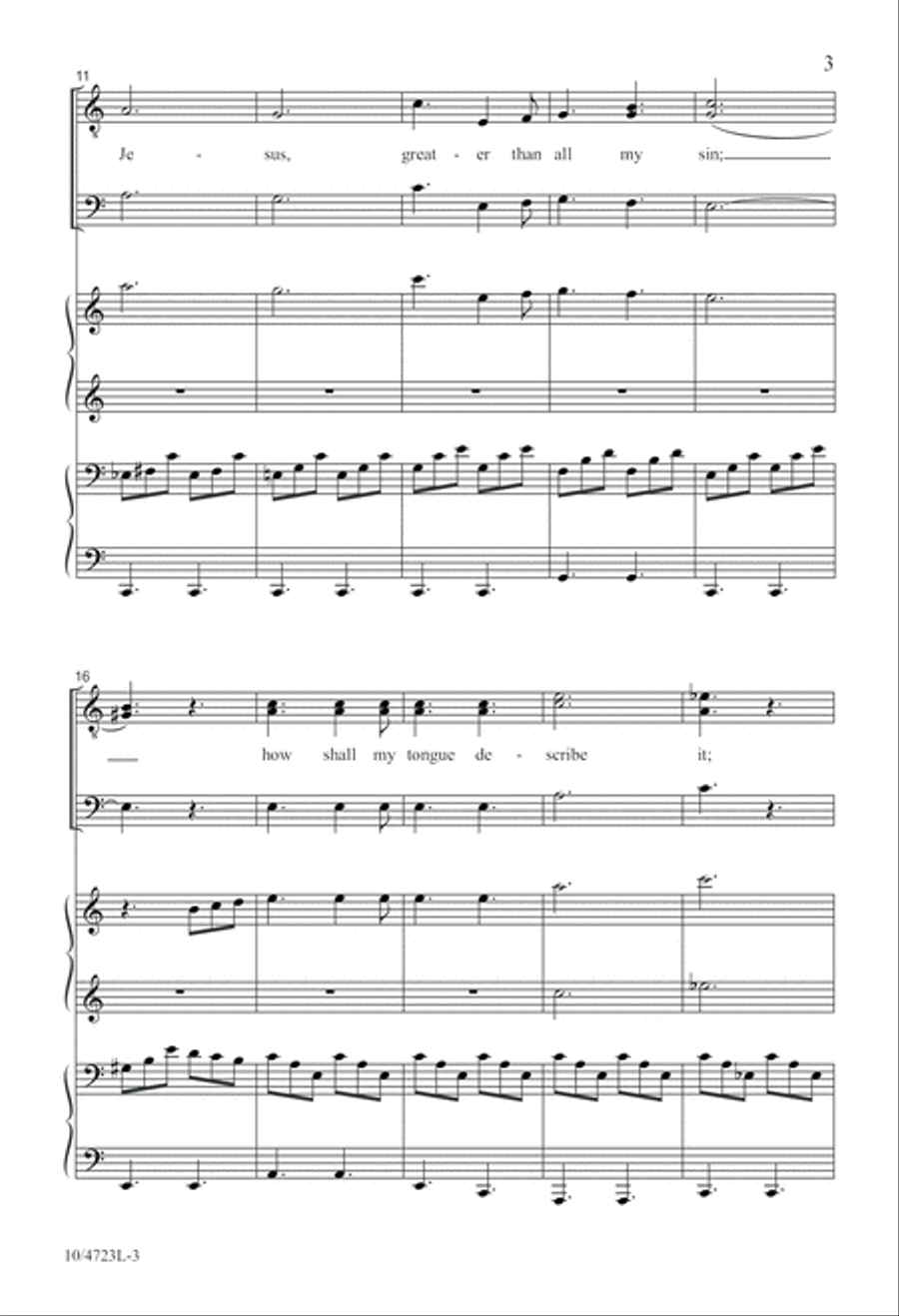 Wonderful Grace of Jesus TTBB scores gallery preview page 3