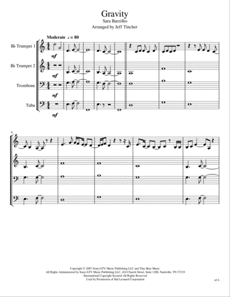 Gravity Gravity Brass Ensemble scores gallery preview page 2