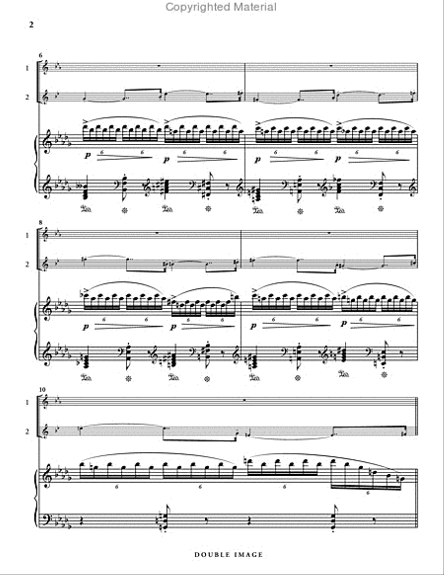 Double Image (piano reduction) Saxophone Duet scores gallery preview page 3