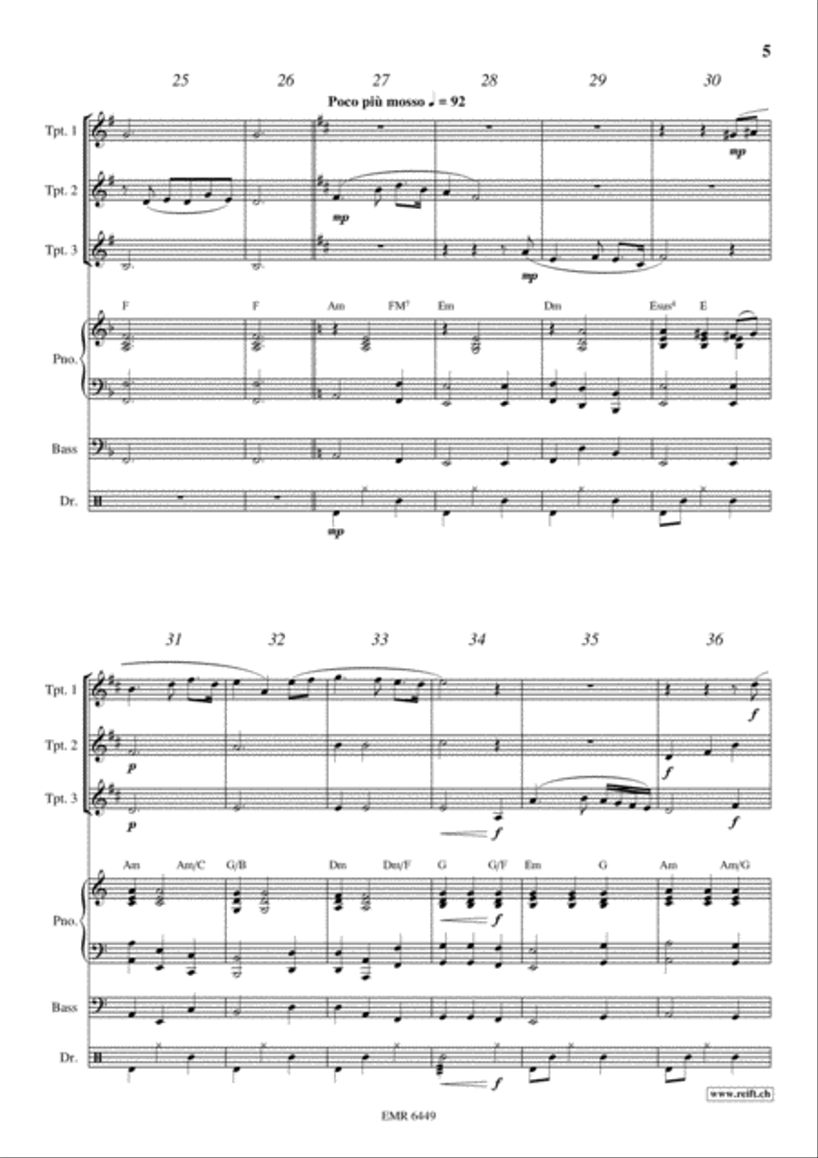 The Last Rose Of Summer Trumpet Trio scores gallery preview page 5