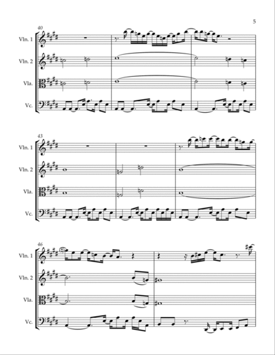 What's Going On String Quartet scores gallery preview page 5
