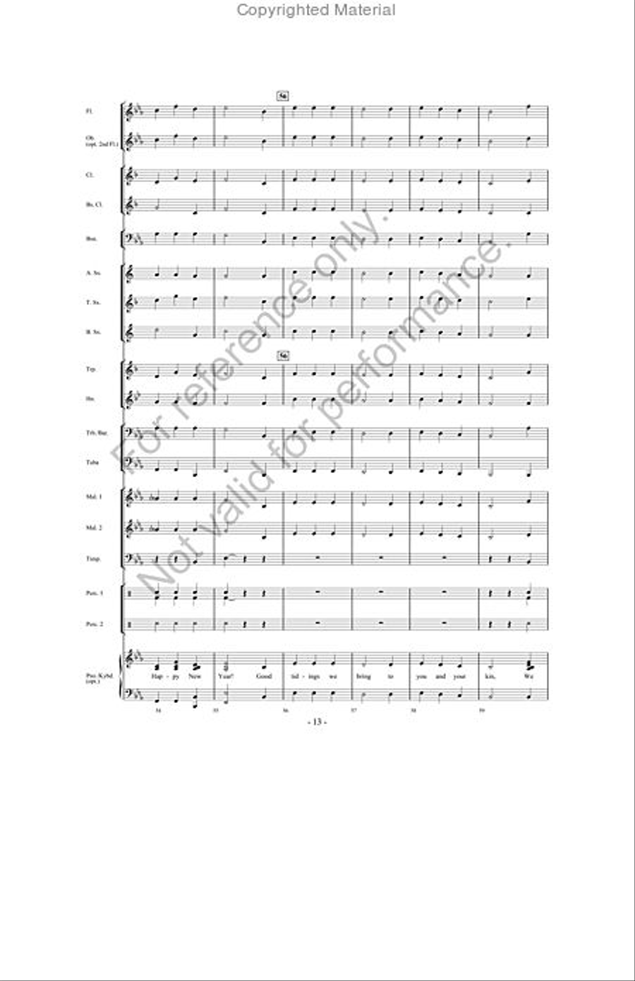 Songs Of Christmas Cheer! Concert Band scores gallery preview page 12