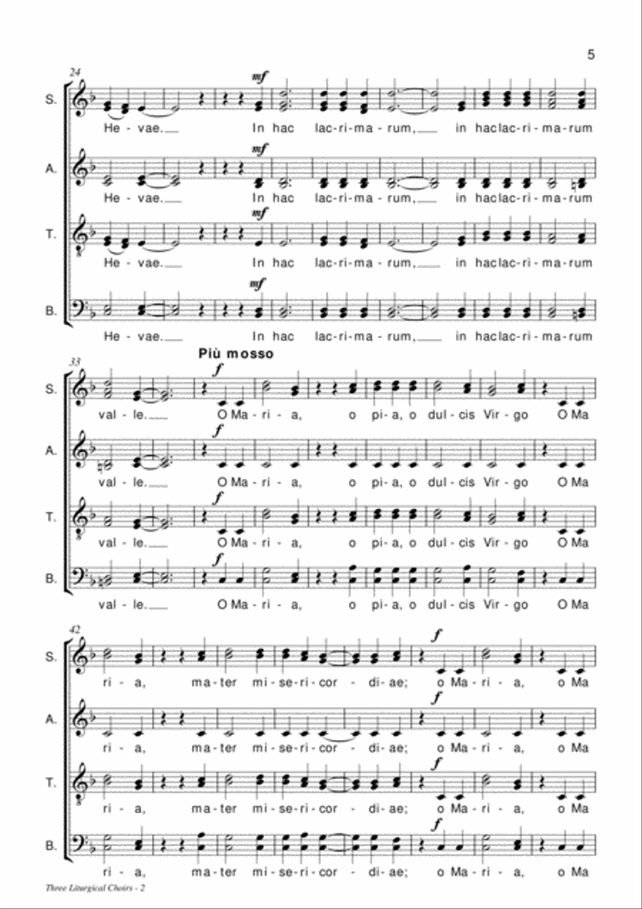 Three Liturgical Choirs 2. Salve Regina image number null