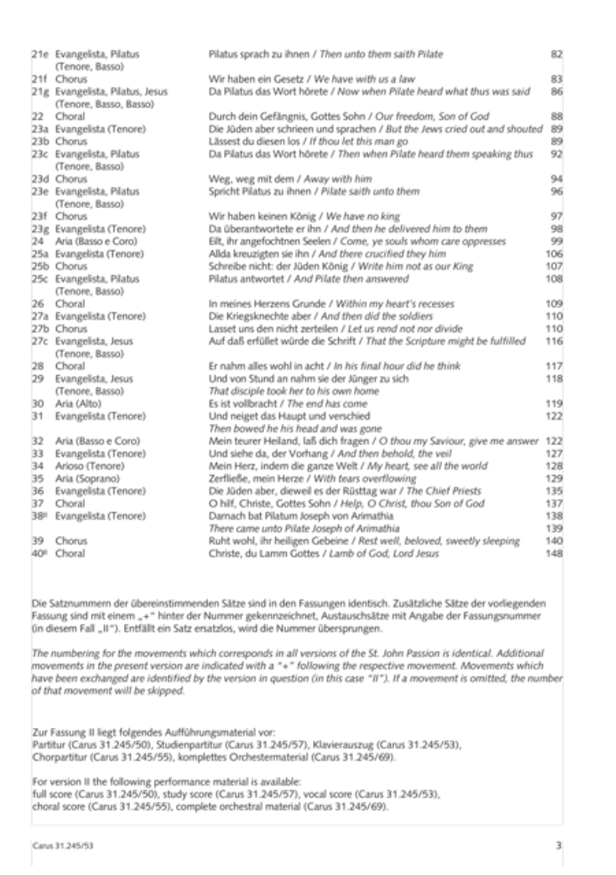 St. John Passion (Johannes-Passion) 4-Part scores gallery preview page 4