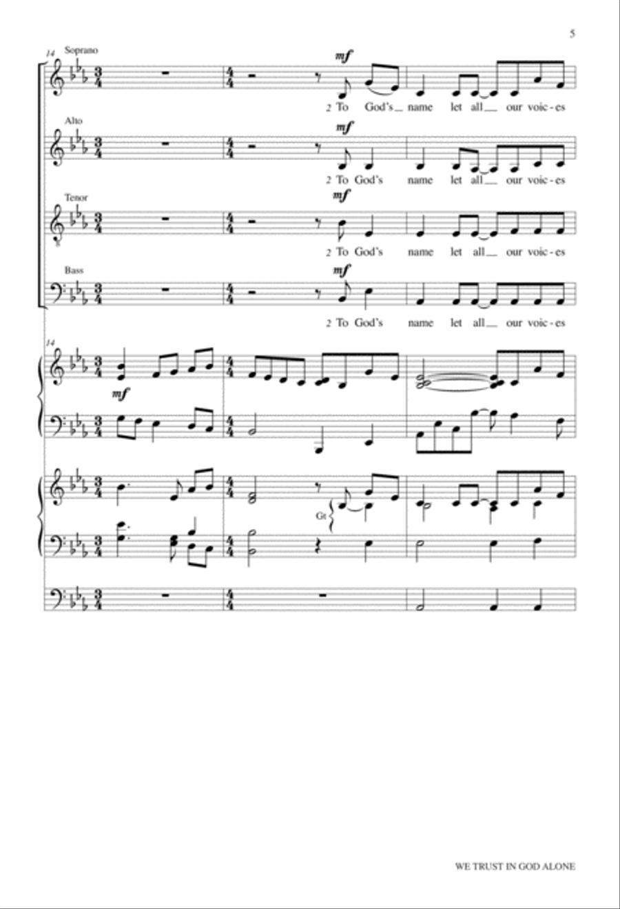 We Trust in God Alone 4-Part scores gallery preview page 4