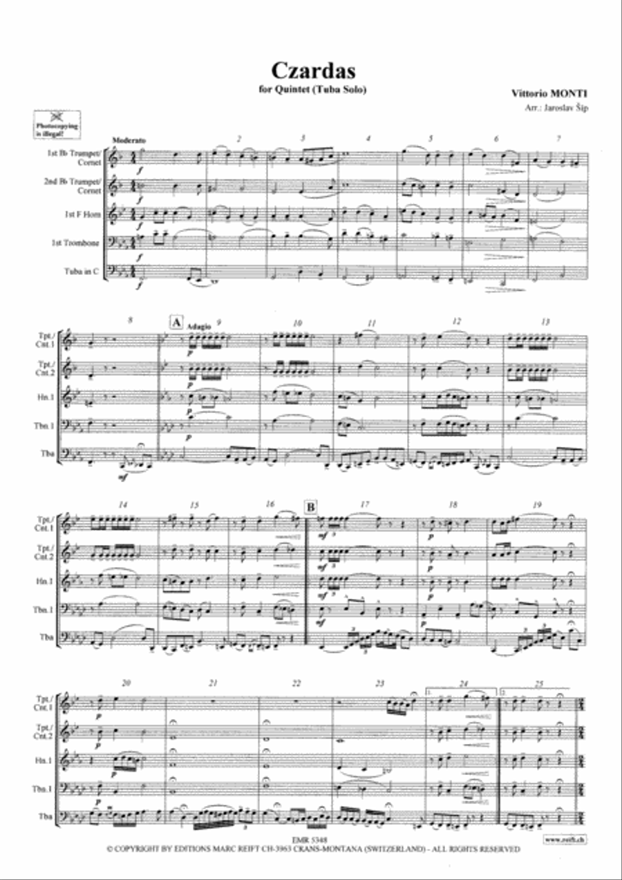 Czardas Brass Quintet scores gallery preview page 3