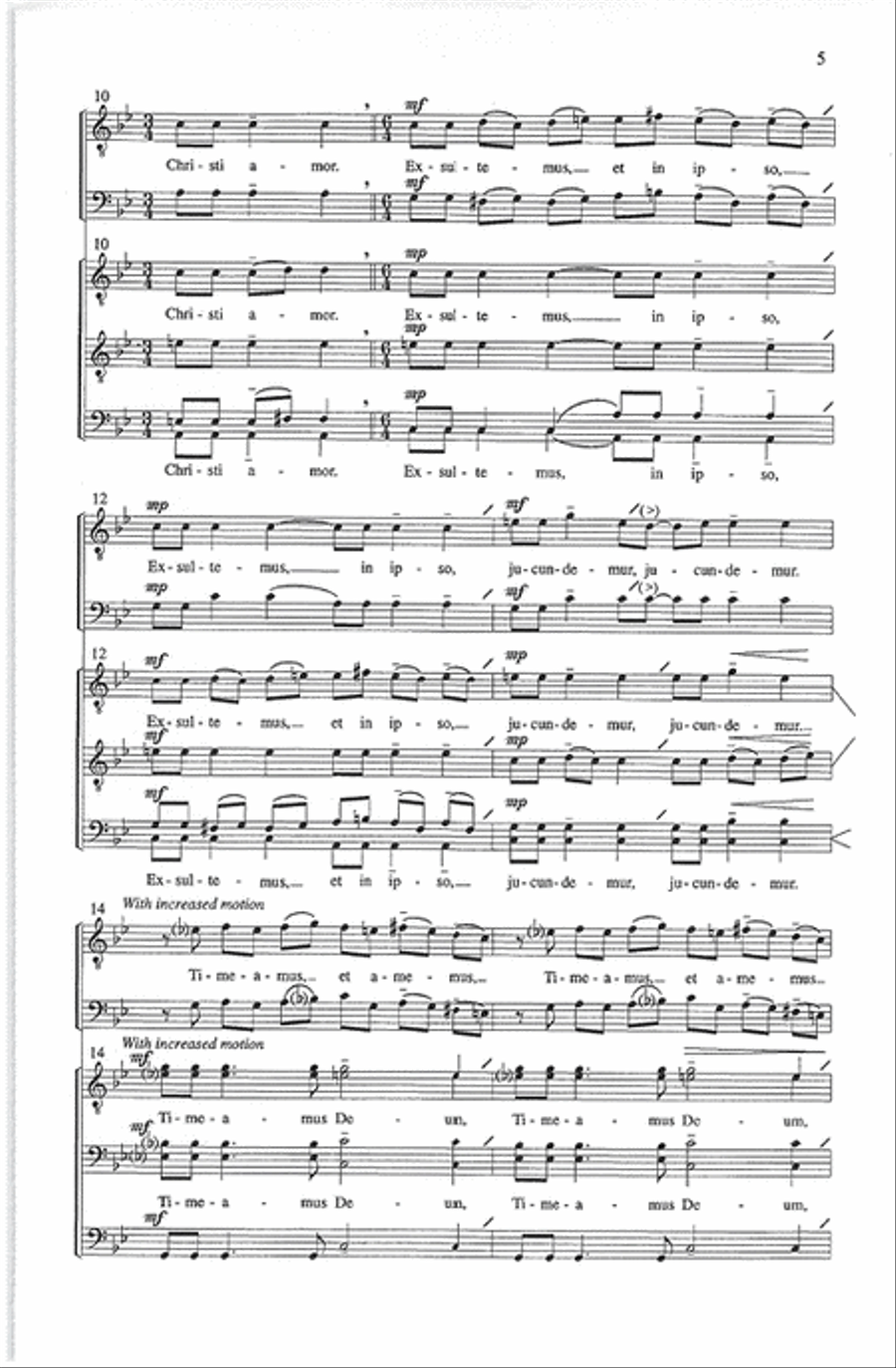 Ubi caritas et amor (TB or TTBB) TTBB scores gallery preview page 4