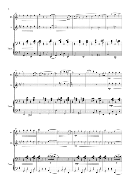 Sleigh Ride - Flute, Clarinet in Bb and Piano