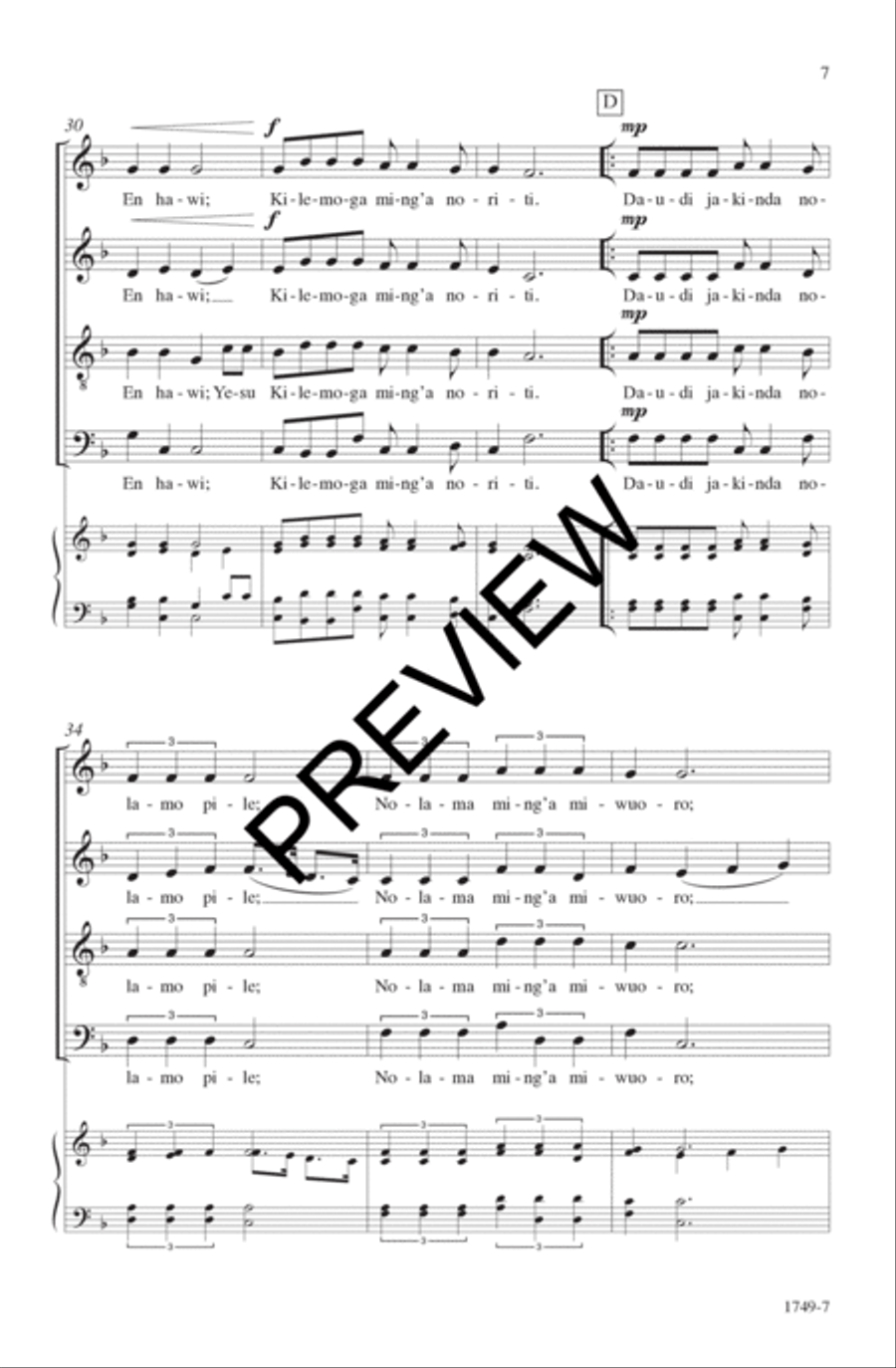 Lemoga Aming’a 4-Part scores gallery preview page 8