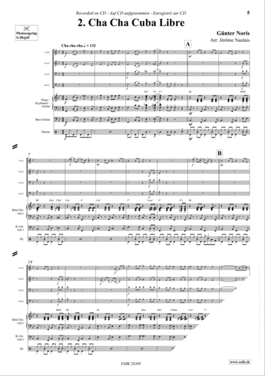 Let's Dance Volume 1 Brass Ensemble scores gallery preview page 4