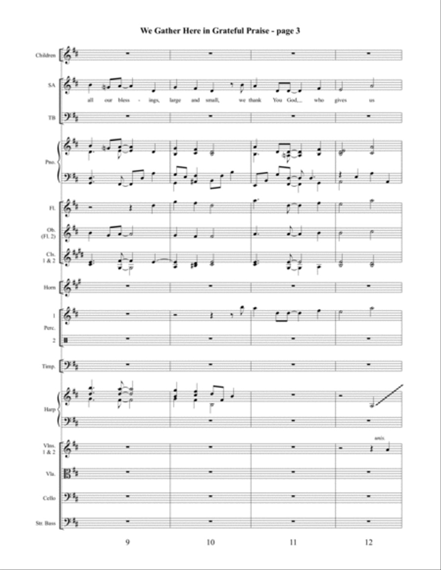 We Gather Here in Grateful Praise Orchestration (Digital) 4-Part scores gallery preview page 4