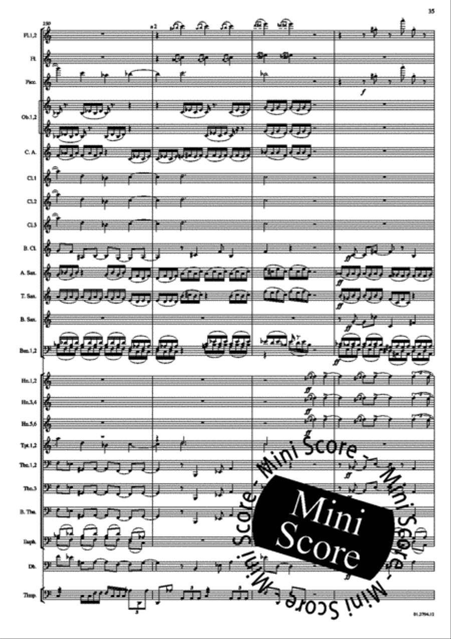 Concerto for Percussion and Band Concert Band scores gallery preview page 39