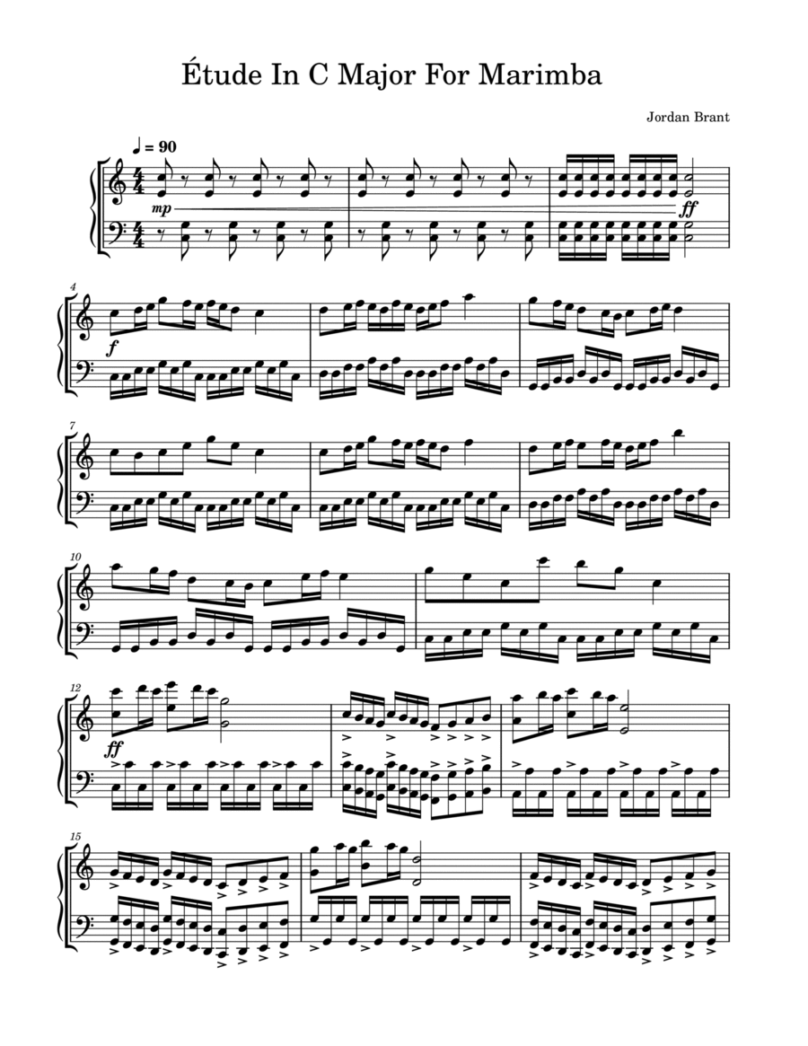 Étude For Marimba Marimba scores gallery preview page 1