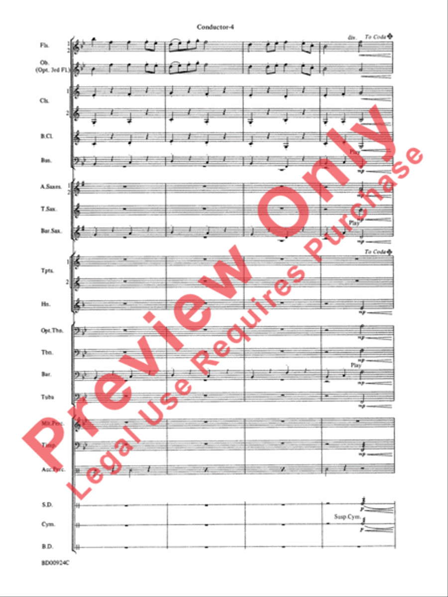 Affirmation Overture Concert Band scores gallery preview page 6