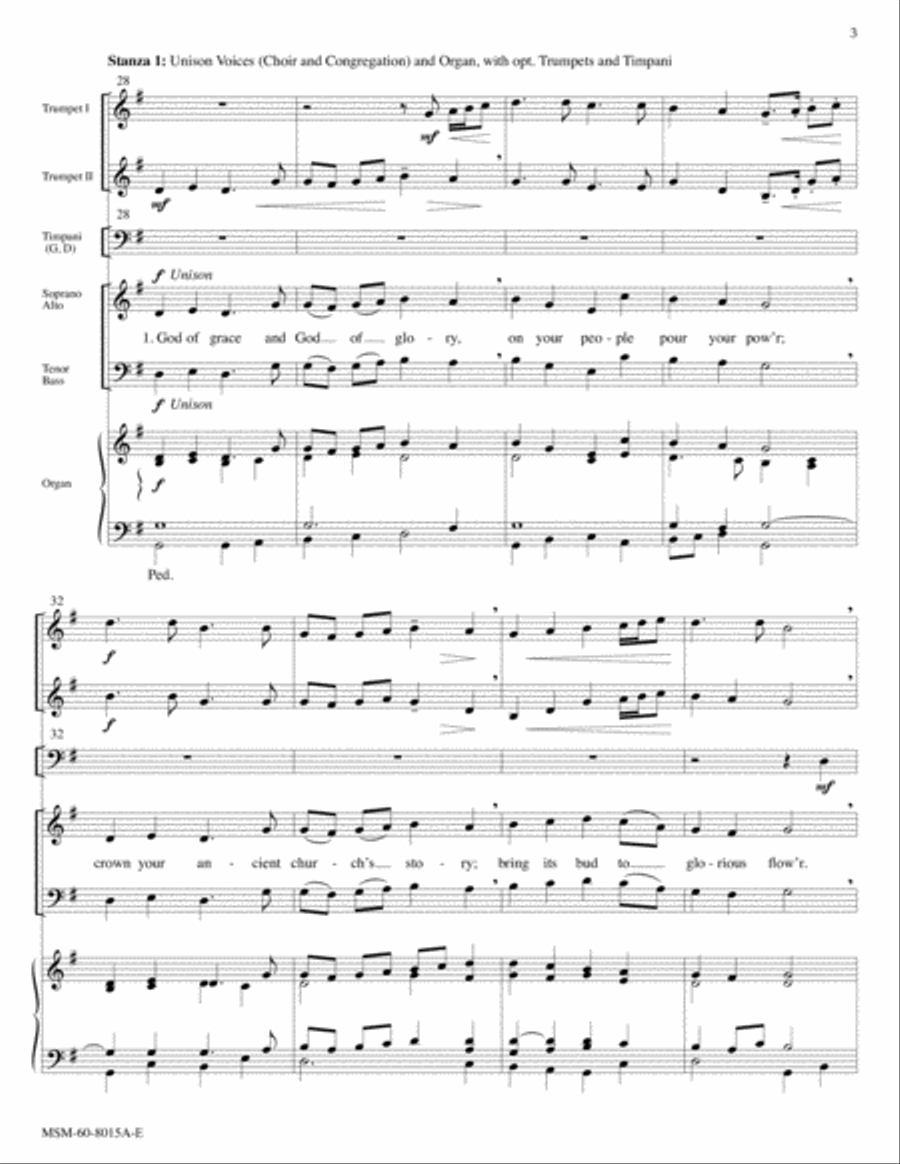 God of Grace and God of Glory Choir scores gallery preview page 3