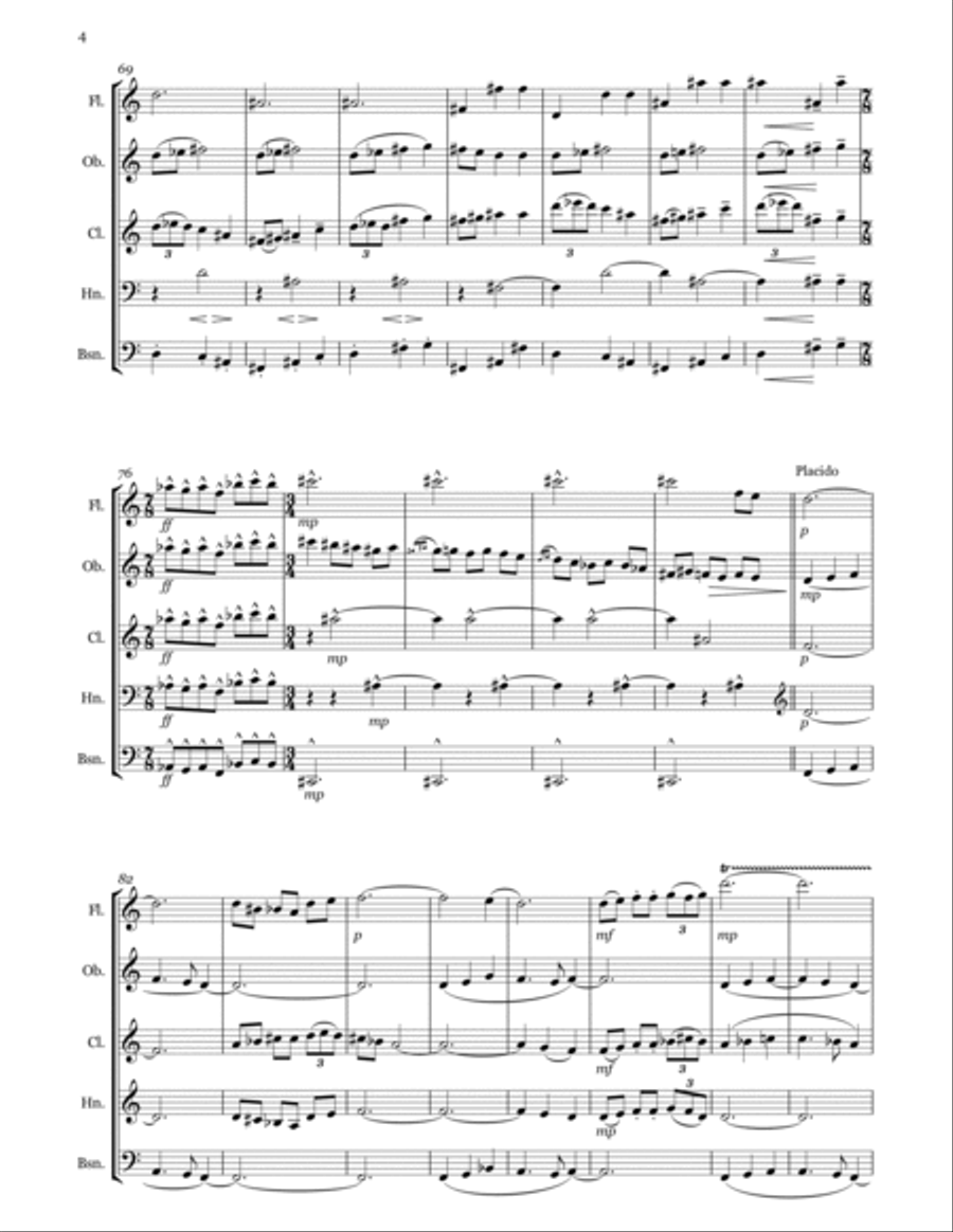 Introduction & Fantasia Introduction & Fantasia Woodwind Quintet scores gallery preview page 4