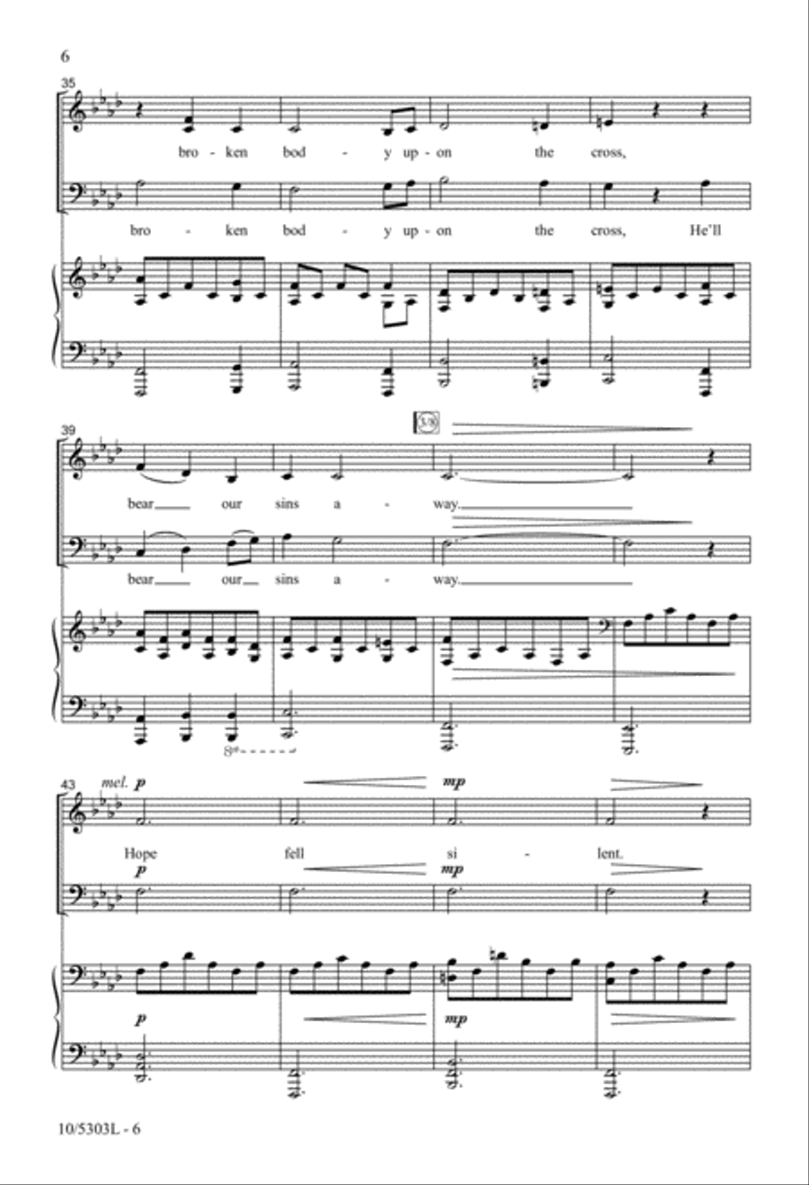 When Hope Fell Silent When Hope Fell Silent 4-Part scores gallery preview page 5