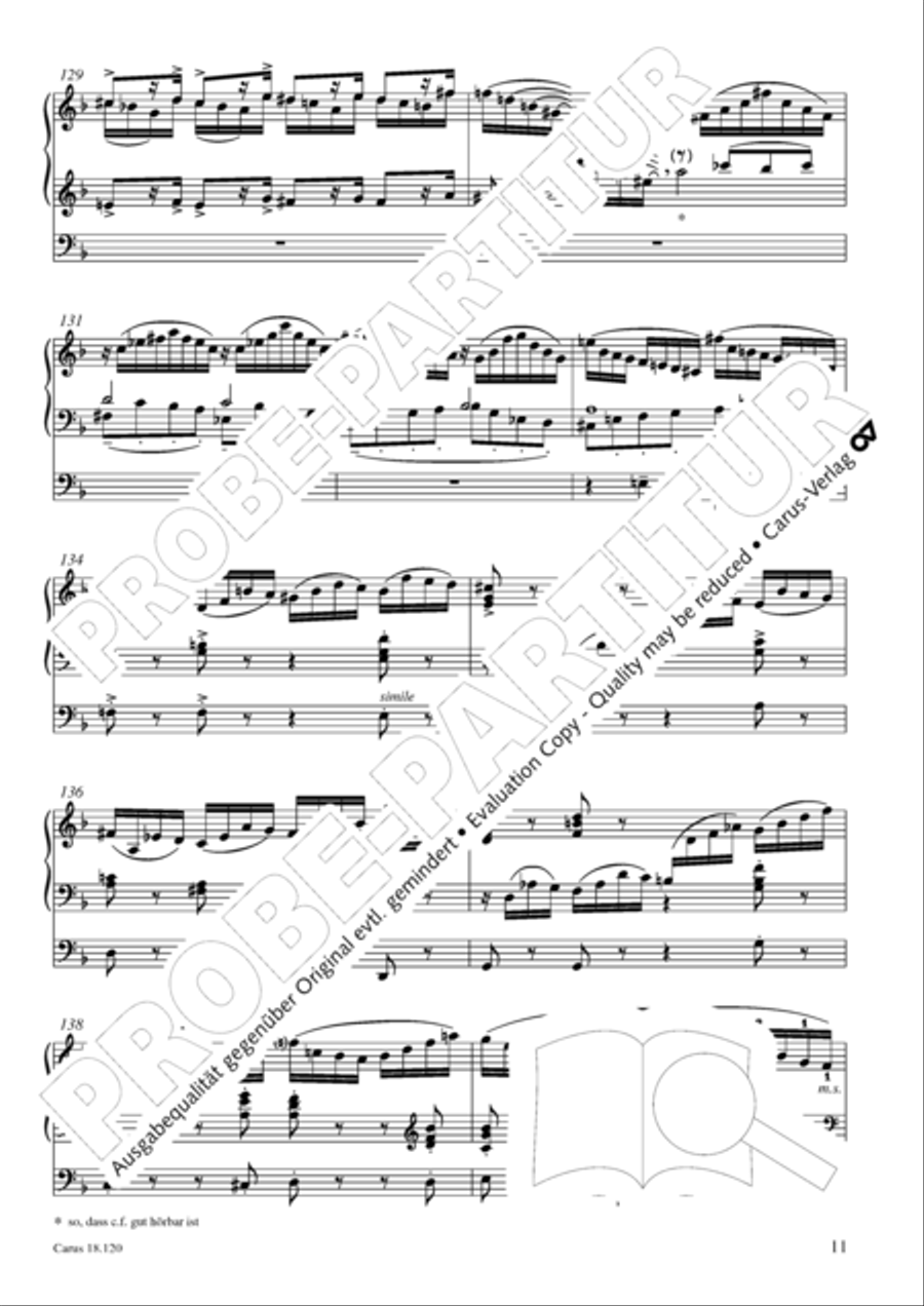 Sonata in D minor about the chorale O Haupt voll Blut und Wunden Organ scores gallery preview page 12