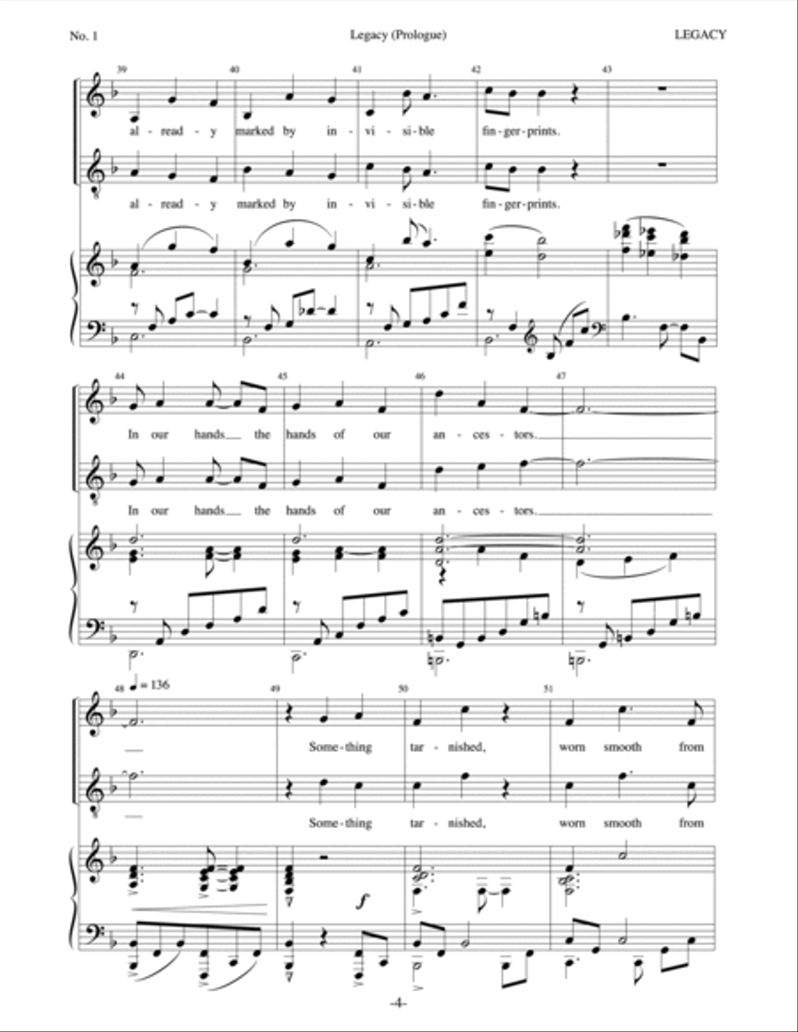 Legacy (Prologue) Legacy (Prologue) Piano, Vocal scores gallery preview page 4