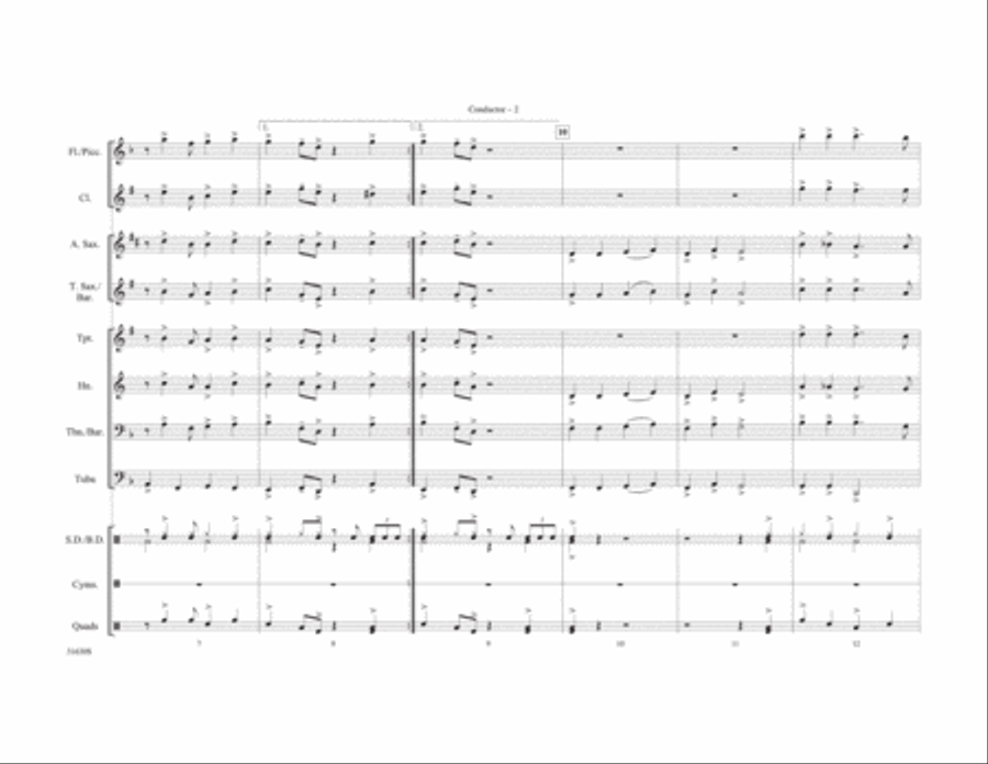 Sing, Sing, Sing Marching Band scores gallery preview page 3