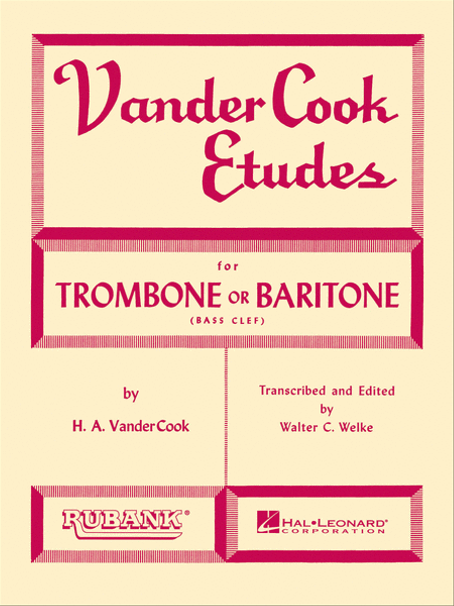 Vandercook Etudes for Trombone or Baritone Baritone Horn BC scores gallery preview page 1
