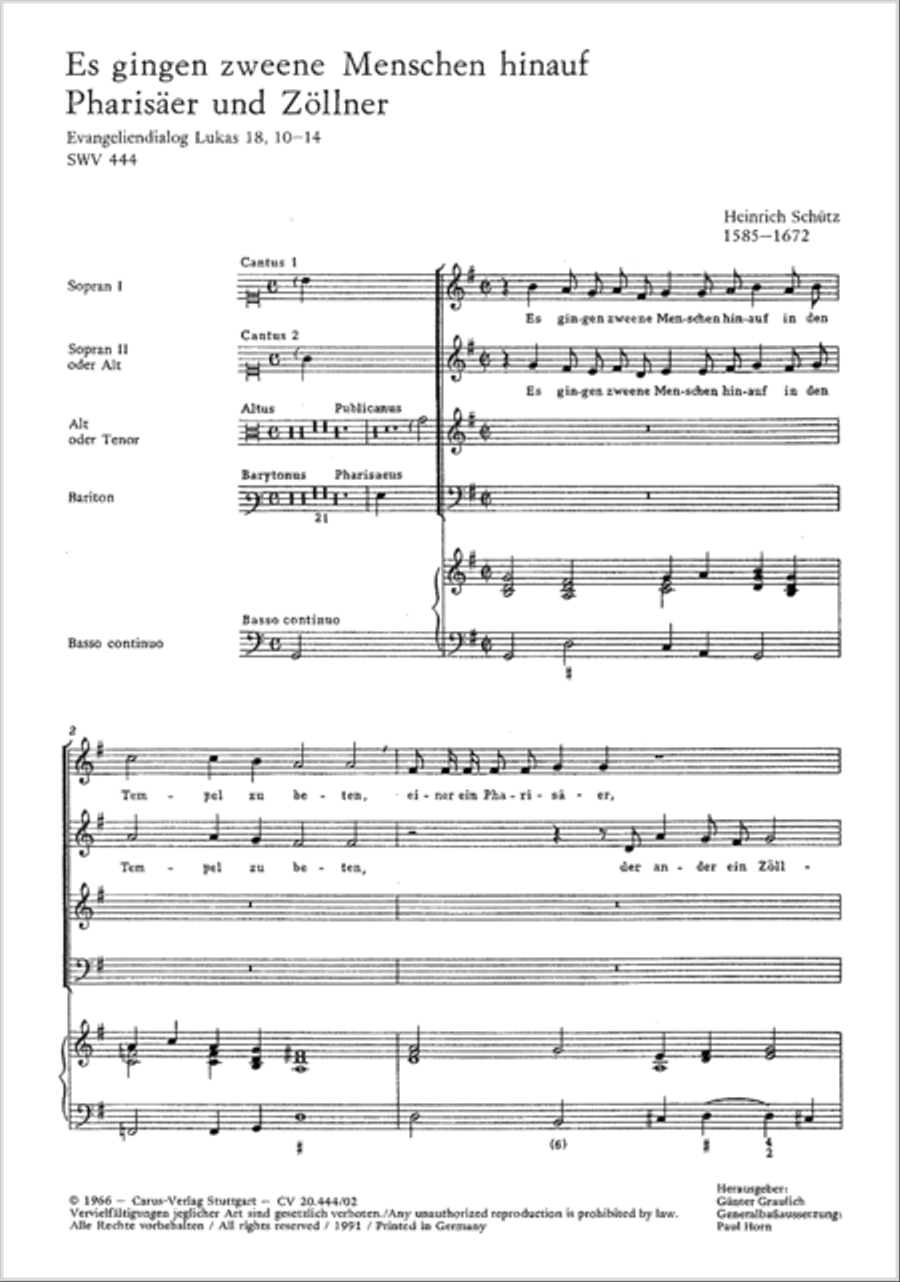 Es gingen zweene Menschen 4-Part scores gallery preview page 2