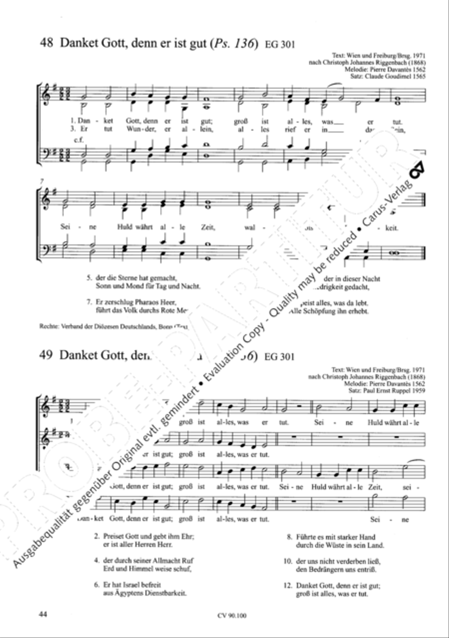 Chorsatze zum Evangelischen Gesangbuch Choir scores gallery preview page 49