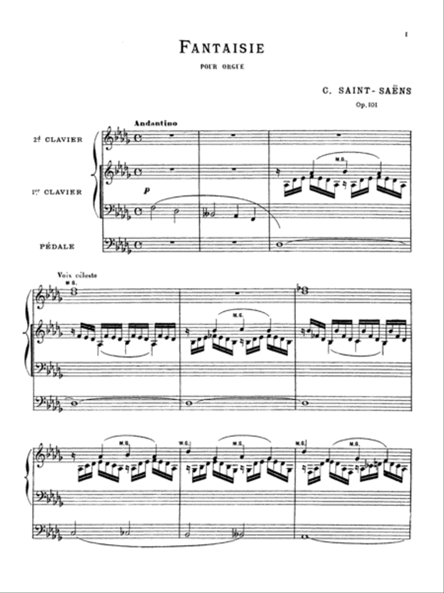 Fantasie for Organ, Op. 101