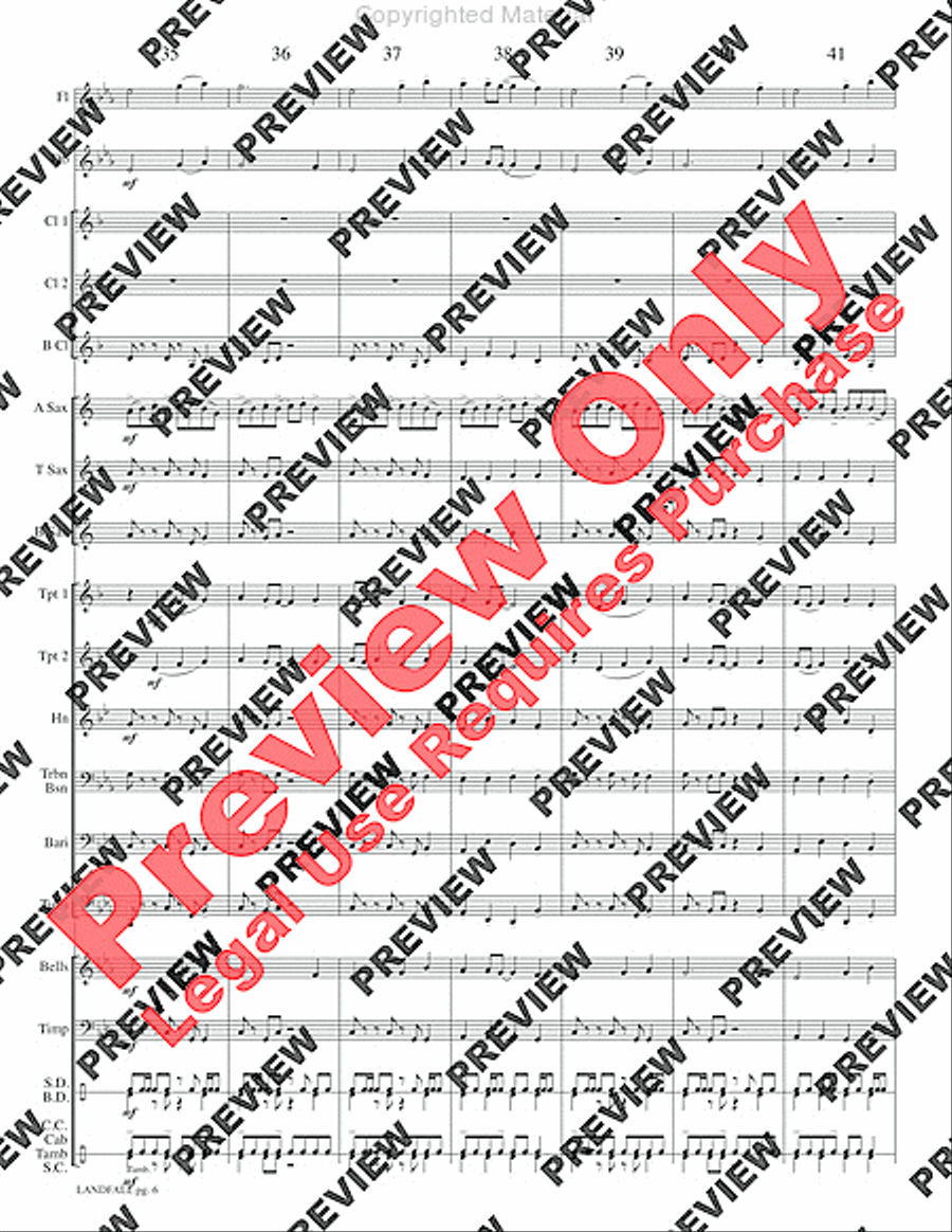 Landfall Concert Band scores gallery preview page 9