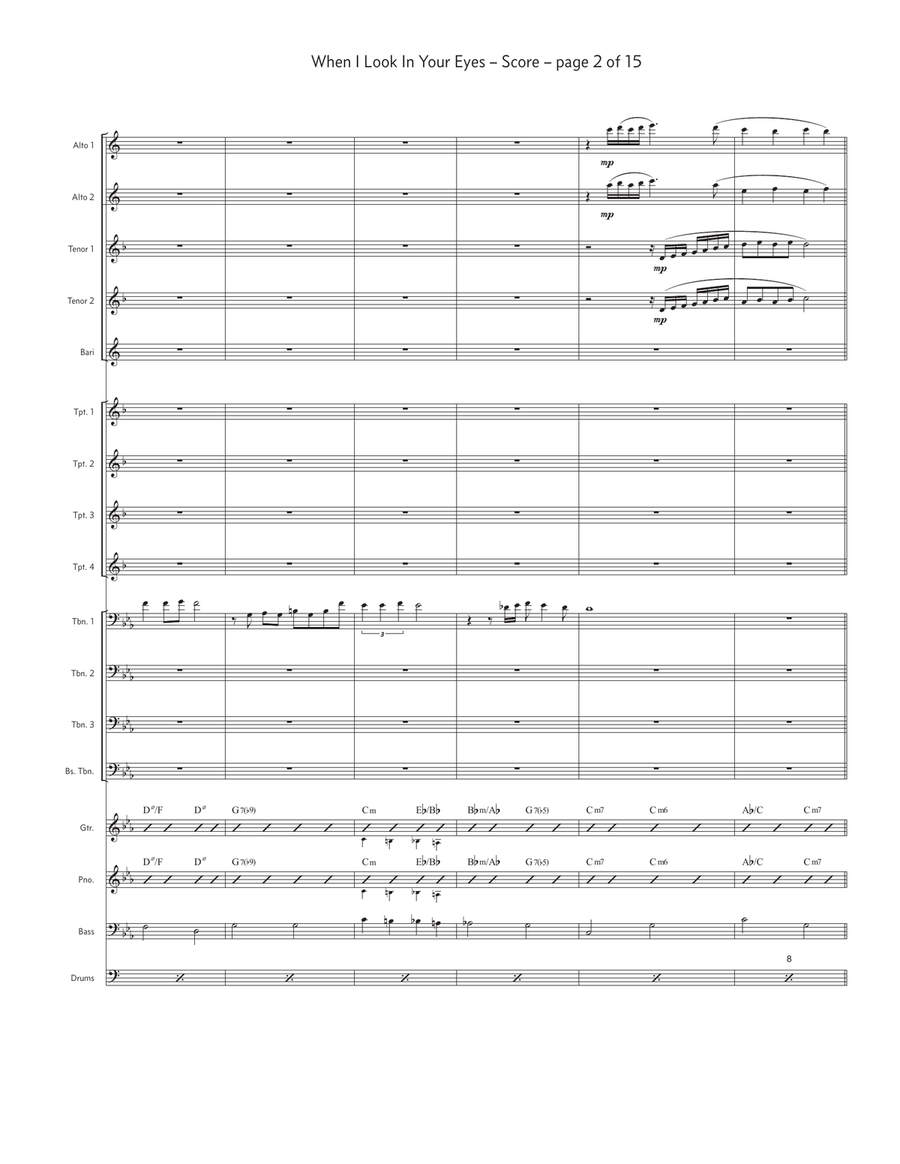 When I Look In Your Eyes Jazz Ensemble scores gallery preview page 2