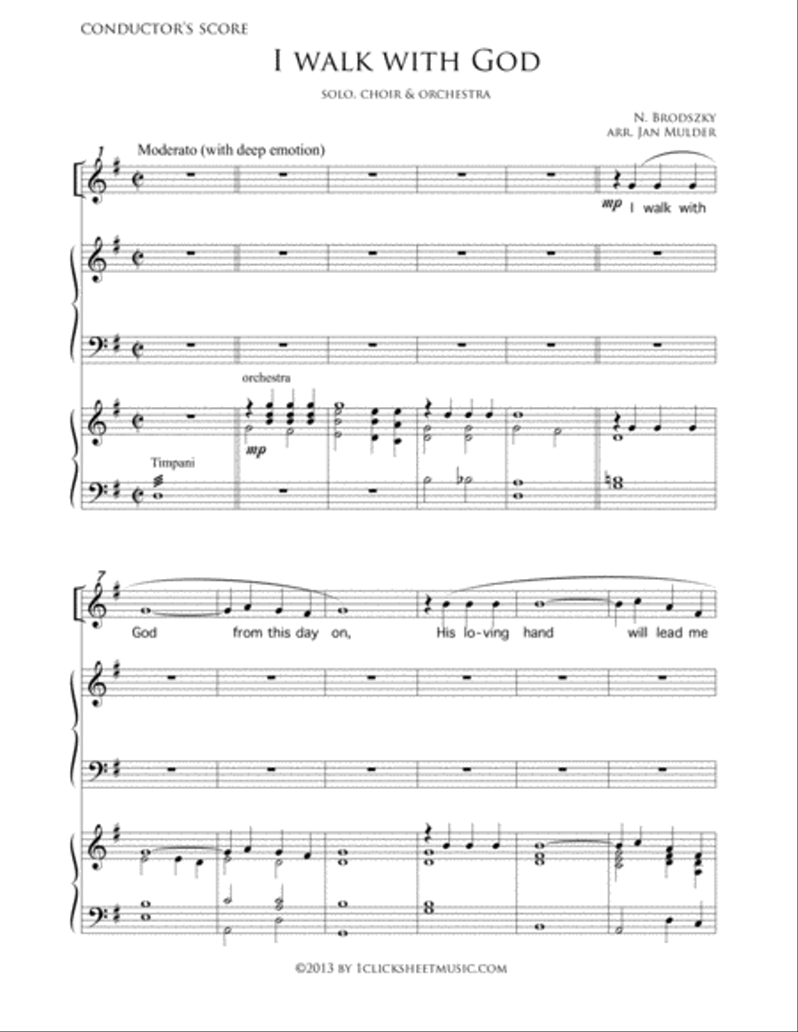 I Walk With God Conductor Score scores gallery preview page 1