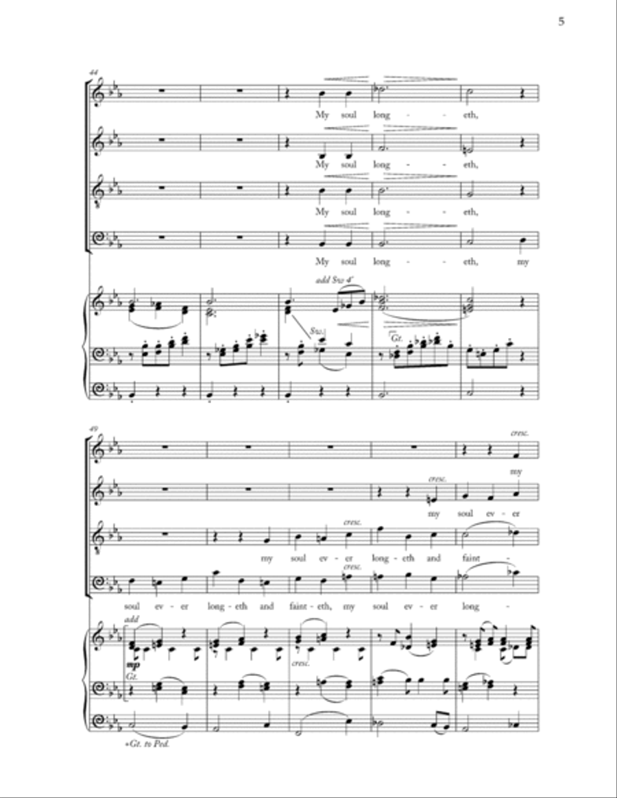 How Lovely Are Thy Dwellings 4-Part scores gallery preview page 5