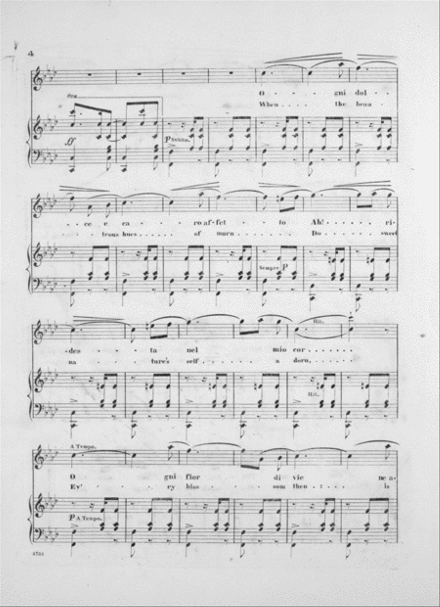 La Primavera (The Spring time). Aria. Tempo Di Valse Voice Solo scores gallery preview page 4