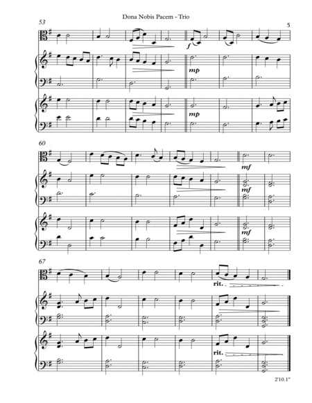 Dona Nobis Pacem, Trio for Viola, Harp, Piano image number null