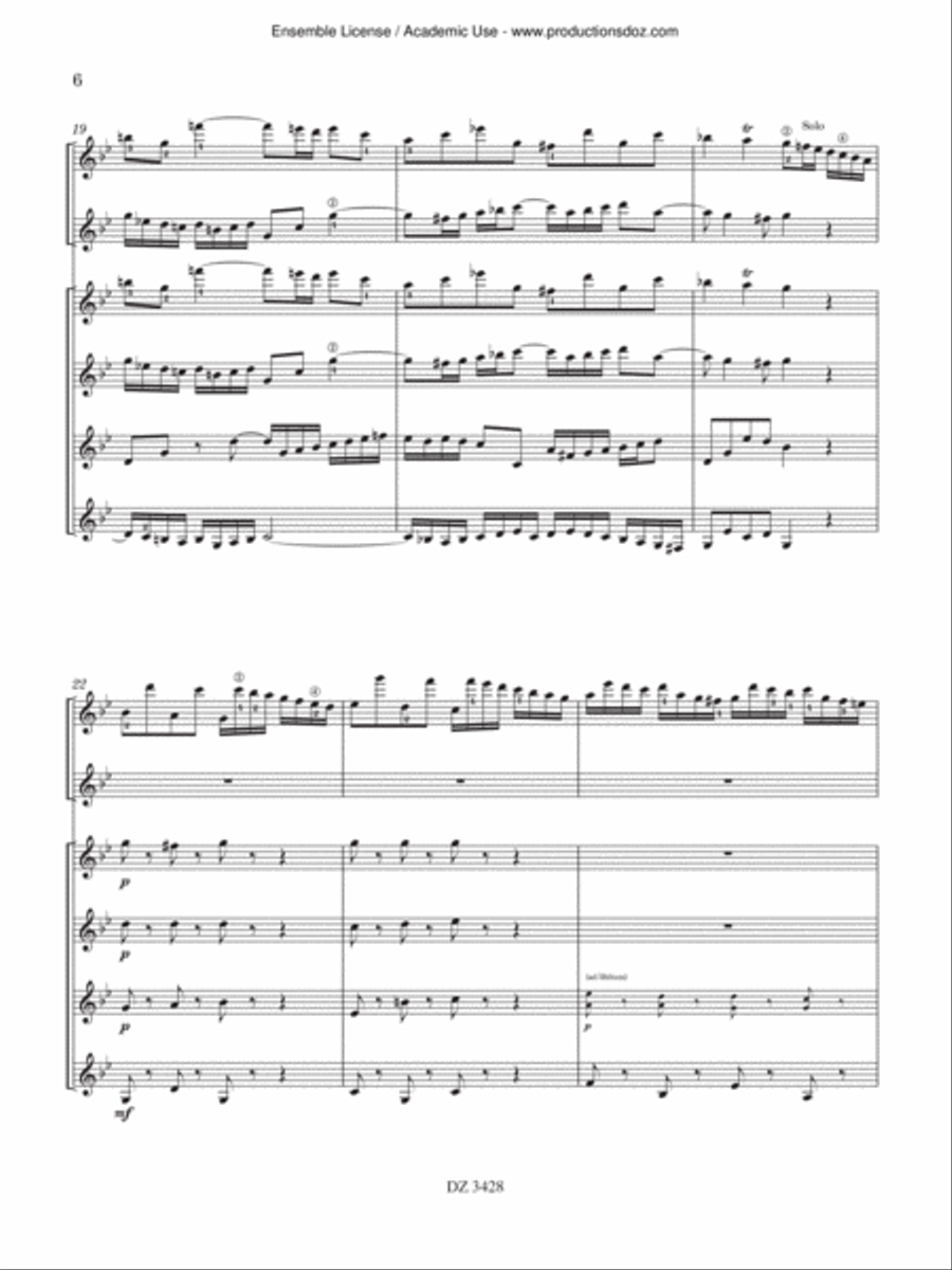 Concerto in G minor BWV 1043 Guitar Ensemble scores gallery preview page 6