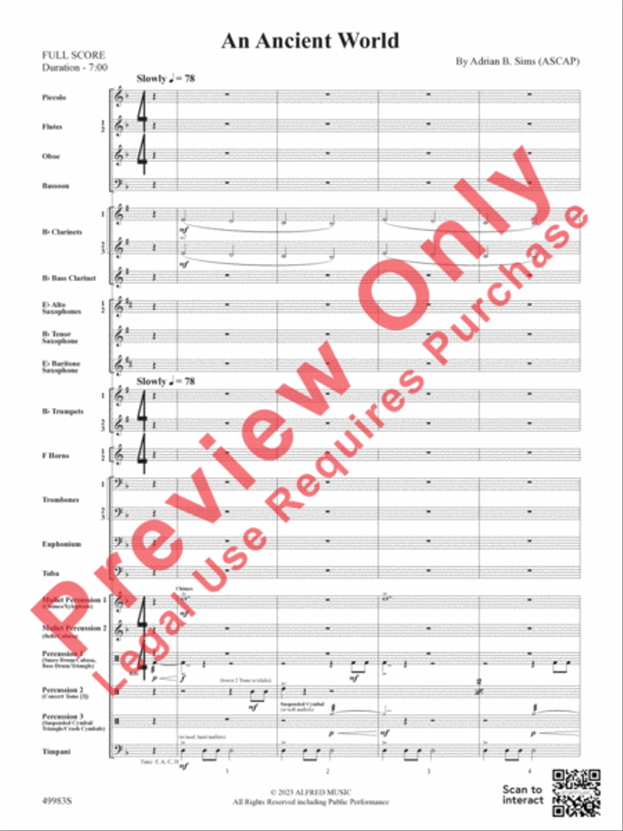 An Ancient World Concert Band scores gallery preview page 4