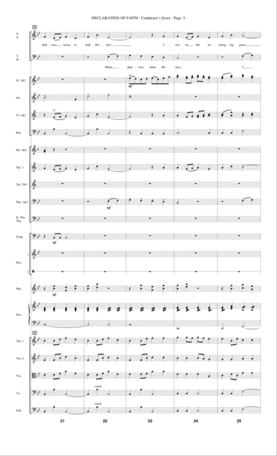 Declaration Of Faith - Score Choir scores gallery preview page 5