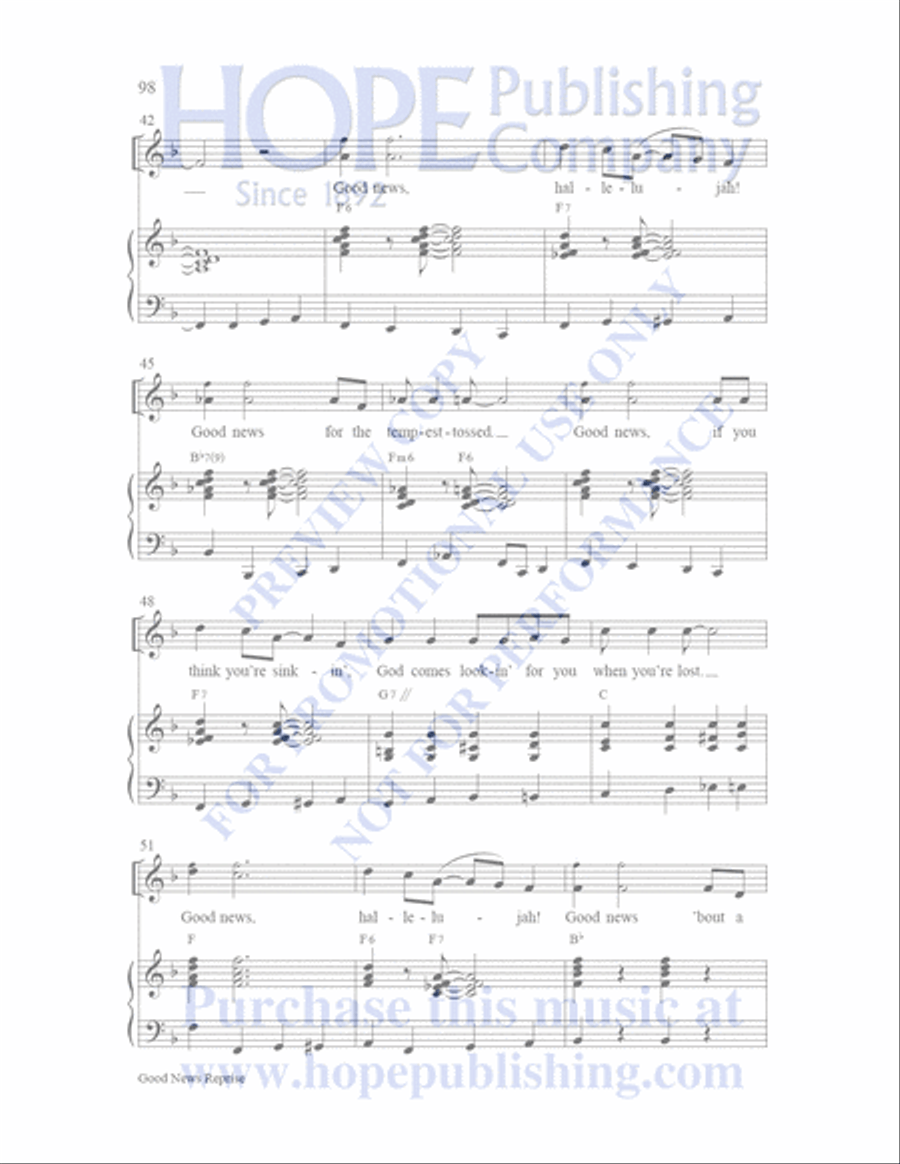 Sailor's Bible Children's Choir scores gallery preview page 99
