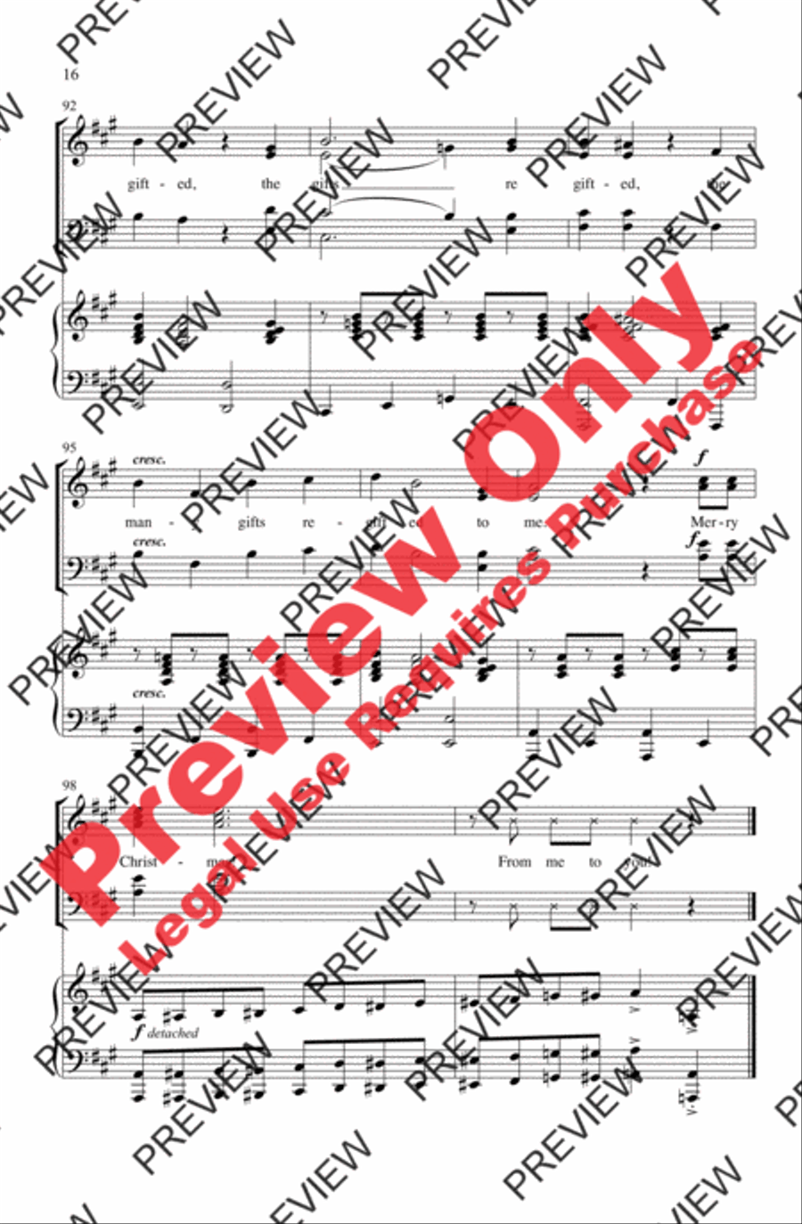 The Twelve Days of a Regifted Christmas 4-Part scores gallery preview page 16