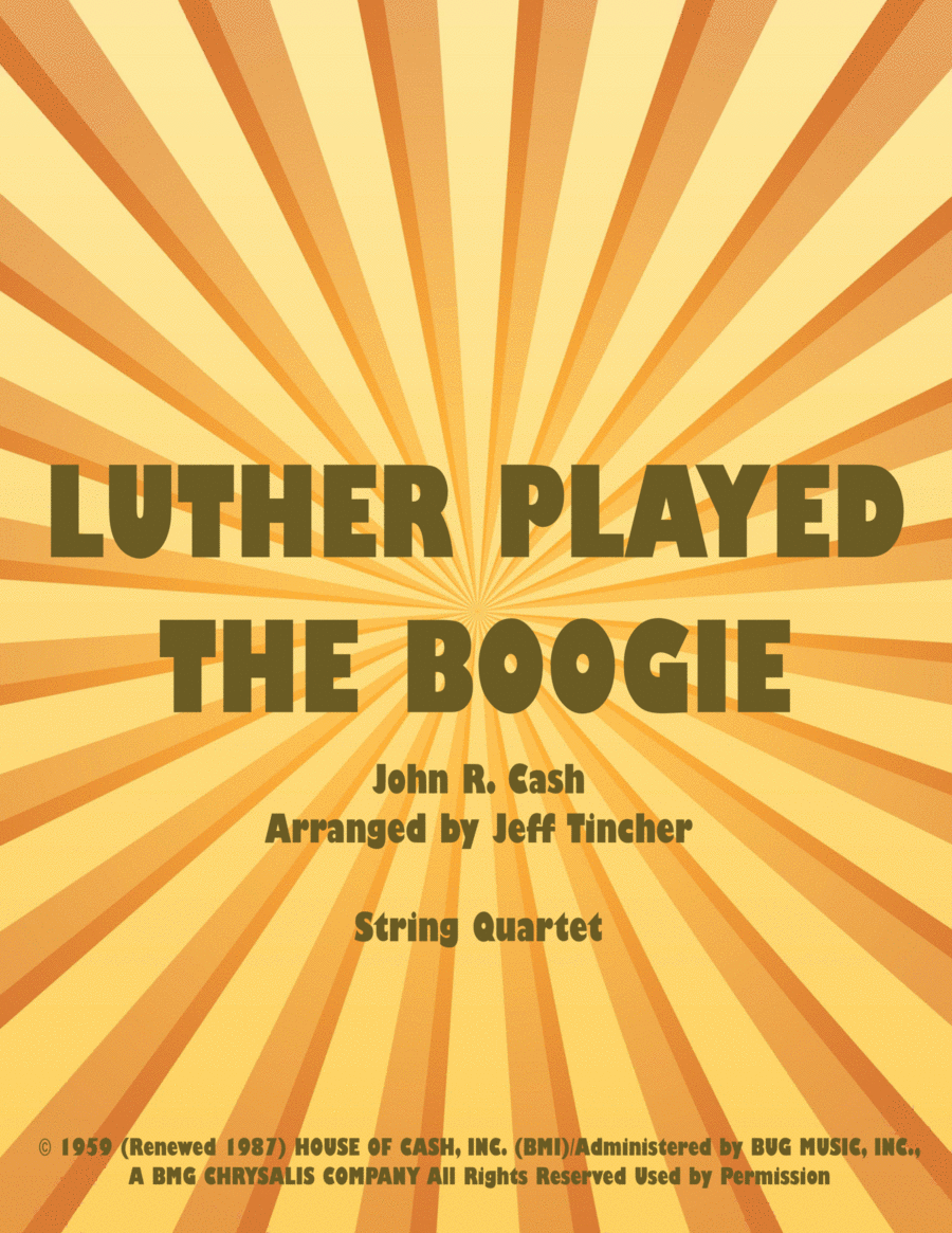 Luther Played The Boogie Luther Played The Boogie String Quartet scores gallery preview page 1