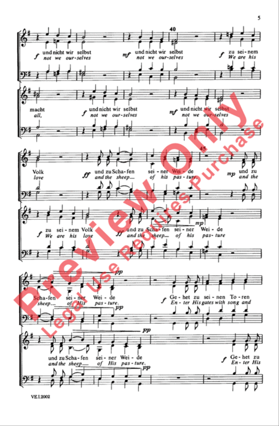 Psalm 100 4-Part scores gallery preview page 6