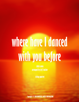 Book cover for Where Have I Danced With You Before