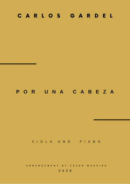 Por Una Cabeza - Viola and Piano - W/Chords (Full Score and Parts) image number null