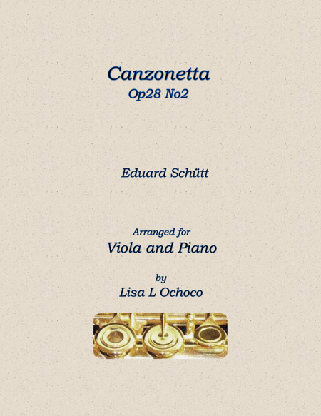 Canzonetta Op28 No2 for Viola and Piano image number null