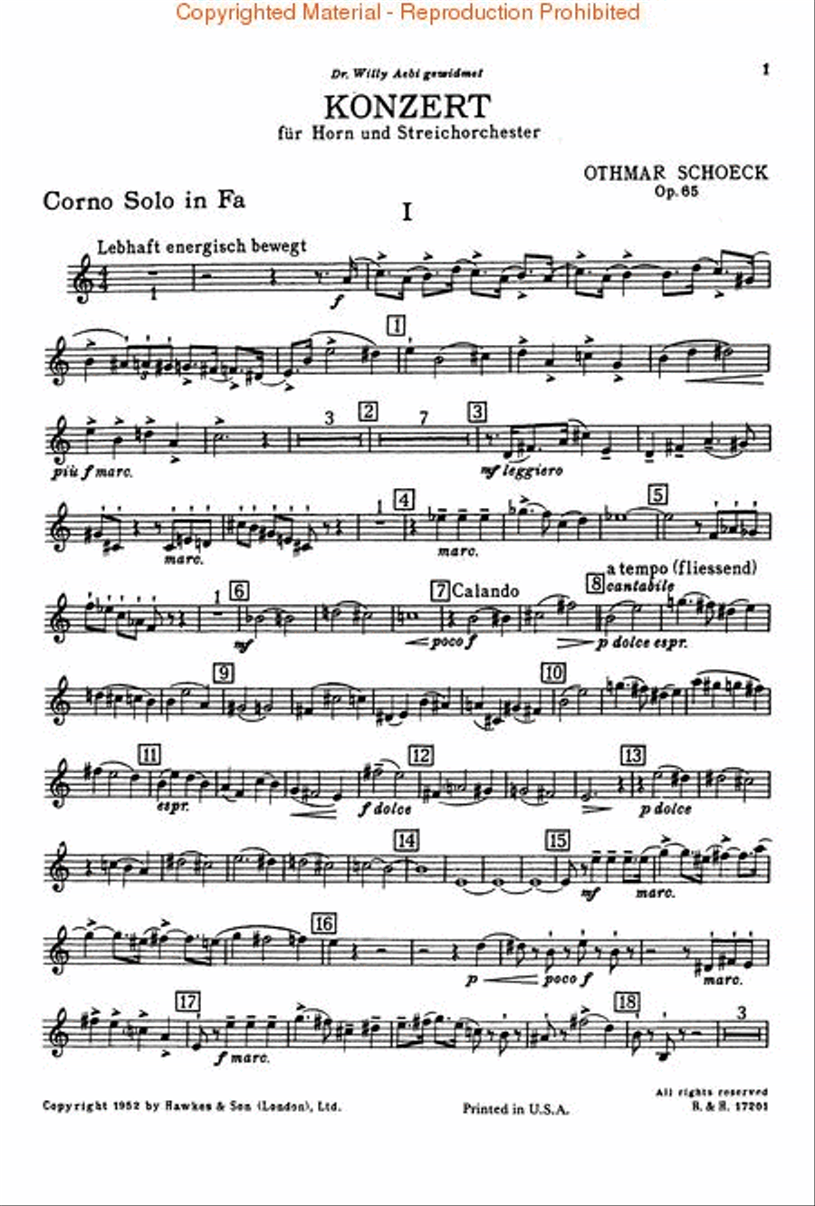 Horn Concerto, Op. 65 Orchestra scores gallery preview page 4