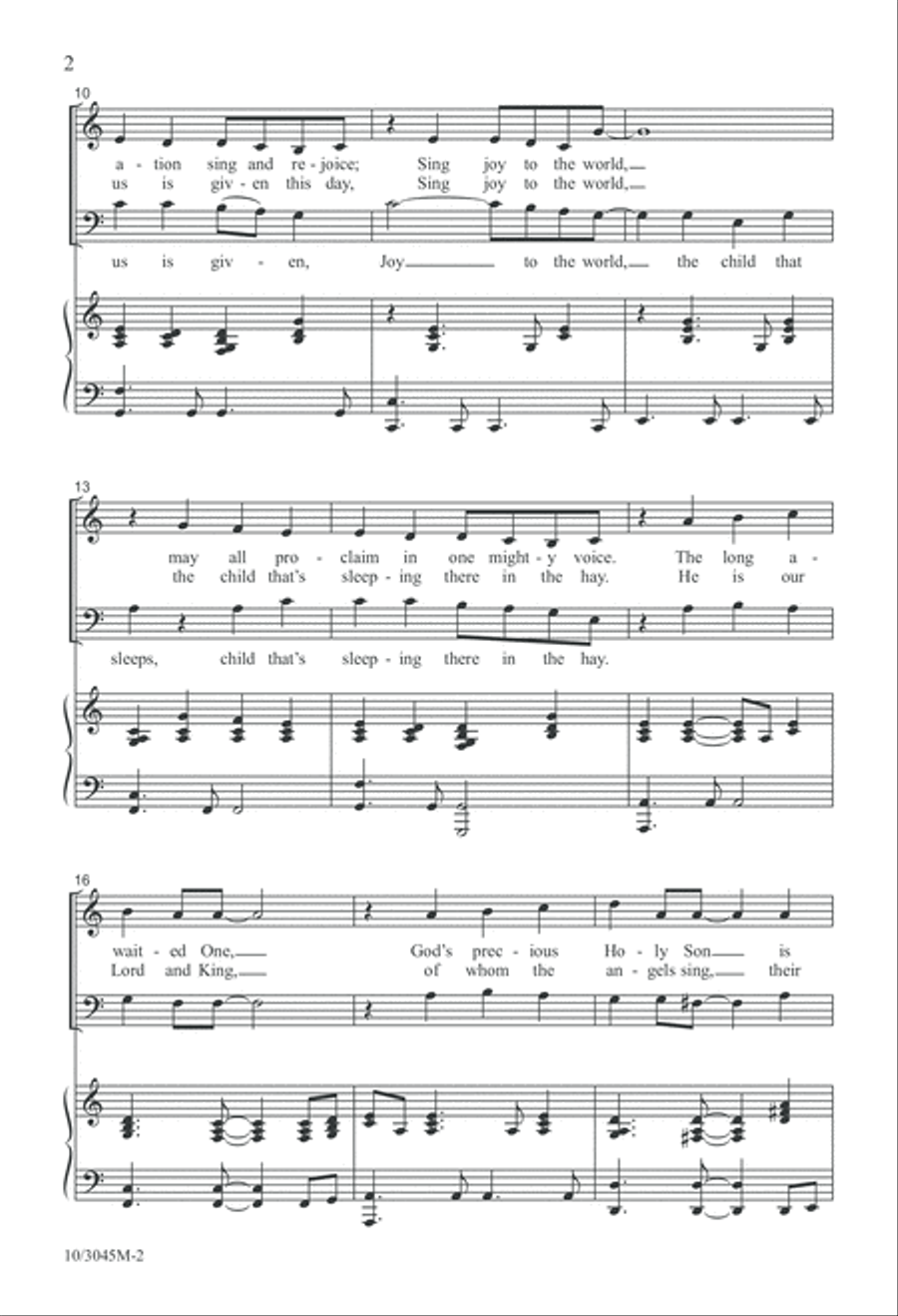 Sing Joy to the World Sing Joy to the World 4-Part scores gallery preview page 2